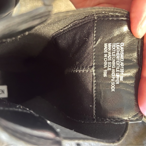 Steve Madden Clarisa Leather Round Toe Chelsea Boots Women’s Size 9 Black - Picture 5 of 5